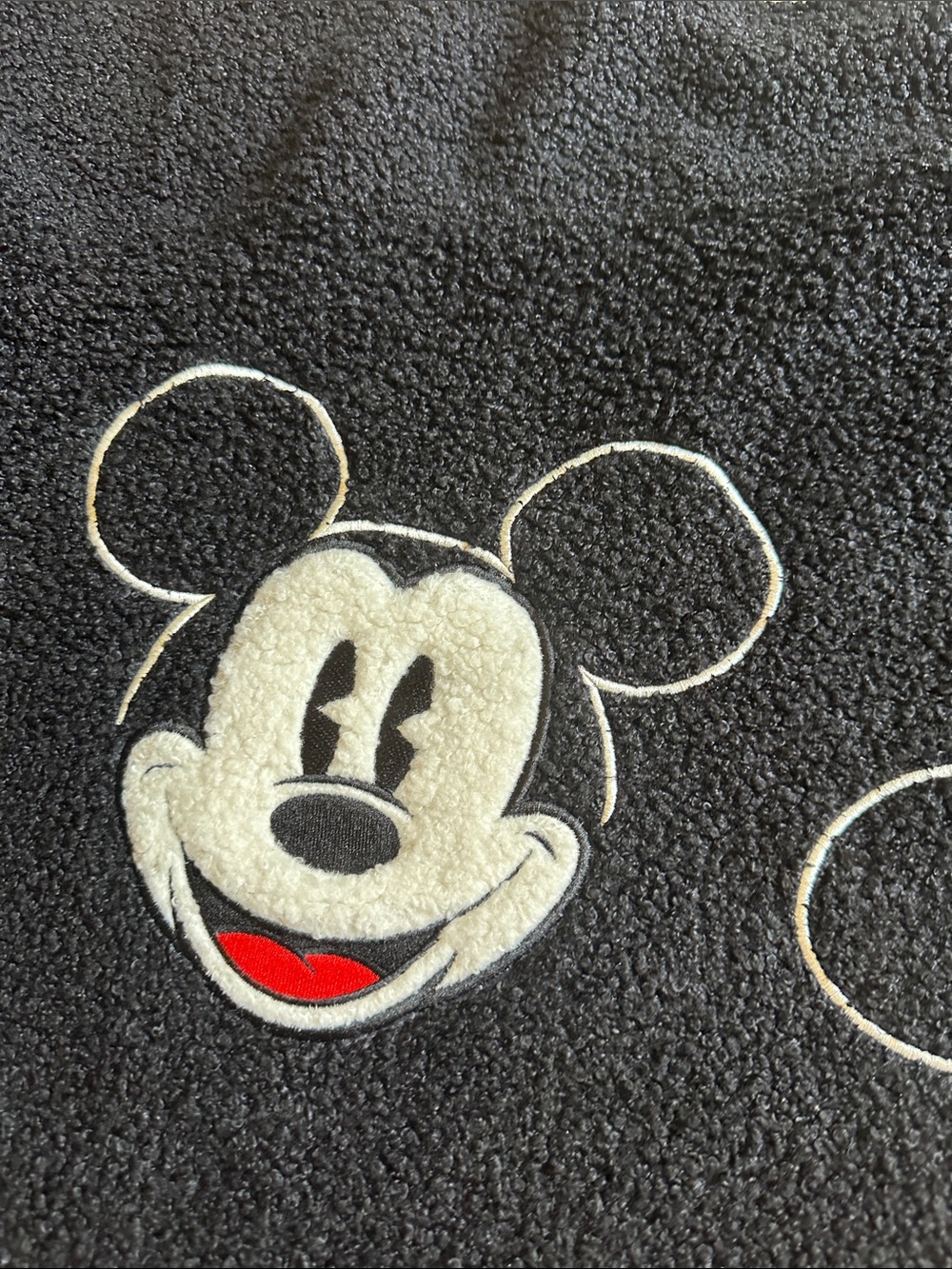 Disneyland Black Sherpa Mickey Fleece Spirit jersey size M NWT - Picture 7 of 8